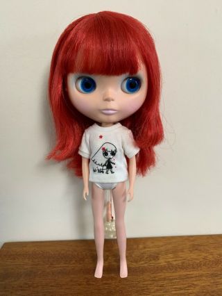 Ooak Custom Blythe Doll - Rouge Noir Ebl - Takara