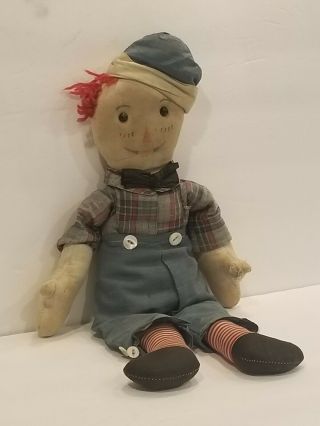 Antique Volland Raggedy Andy Doll Early 1920 / 1921 Johnny Gruelle