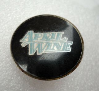 Vintage April Wine Prismatic Crystal Pin Badge Classic Canadian Rock 1980s