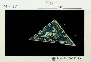Cape Of Good Hope South Africa Four Pence Triangle Stamp