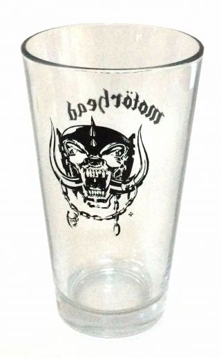 Motorhead War Pig Clear Pint Glass Official Merch Lemmy Beer Nos