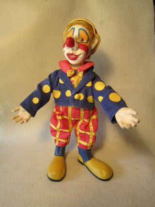Raikes Ball Jointed Art Doll Hand Carved Wood Clown Woodcarving Circus