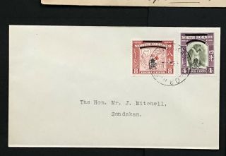 Scarce 1940 ' s North Borneo & Brunei Stamped Covers 3