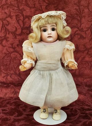 Antique German Bisque Head Kestner Sleep Eye Doll Saggy Butt Straight Wrist 8.  5 "