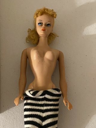 Vintage 4 Blonde Ponytail Barbie w/ Box doll 3