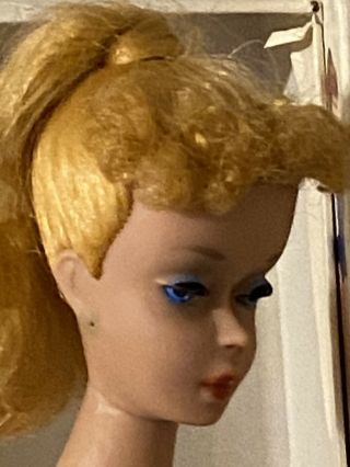 Vintage 4 Blonde Ponytail Barbie w/ Box doll 4