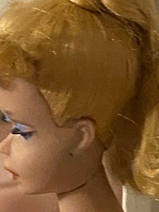 Vintage 4 Blonde Ponytail Barbie w/ Box doll 5