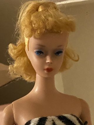 Vintage 4 Blonde Ponytail Barbie w/ Box doll 6
