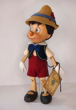 Rare R.  John Wright Disney Pinocchio Hand - Carved Wood Doll Limited Ed