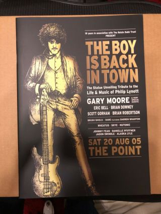 Gary Moore/thin Lizzy & Friends Show Phil Lynott Statue Unveiling 2005 Programme