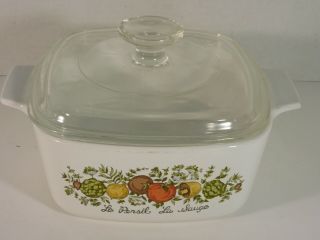 Vintage Corning Ware Spice Of Life A - 1.  5 - B 1 1/2 Quart Casserole With Lid