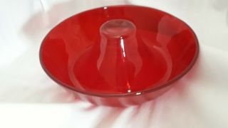 Schott Zwiesel Vintage Ruby Red Art Glass - Bowl Dish Vase - Raspberry - 10 "