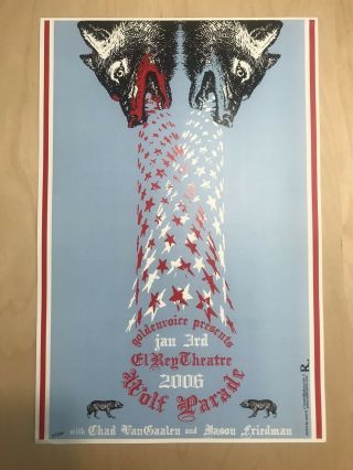 Wolf Parade Concert Gig Show Poster 2006 El Rey /500 Jason Friedman 12x18