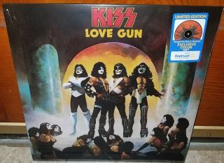 Kiss Love Gun Exclusive Limited Edition Vinyl Tangerine/auqua Splattered Color