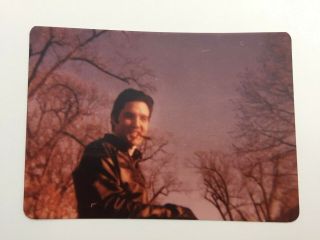 Elvis Presley Rare Vintage Candid Photo At Graceland Riding Horseback