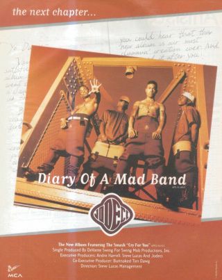 (hfbk74) Poster/advert 13x11 " Jodeci : Diary Of A Mad Band