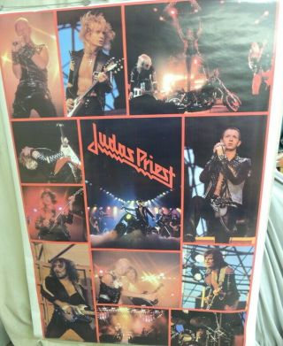 Judas Priest Poster 1982 Vintage Rock N Roll Music 40 " X 57 1/2 "