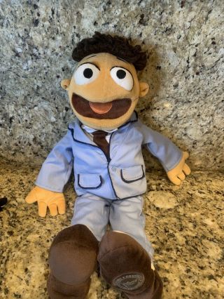 Disney Store Authentic Muppets Most Wanted 18 " Plush Walter In Blue Suit D4