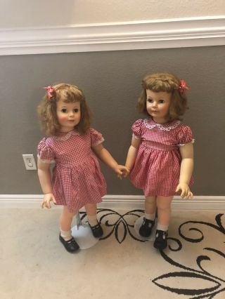 Twins Vintage Ideal 35 " Patti Playpals Strawberry Blonde Curly Hair Doll Patty