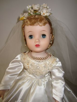 1960 Madame Alexander 15 " Elise Bride Doll 1735 Blonde Hair Fantastic