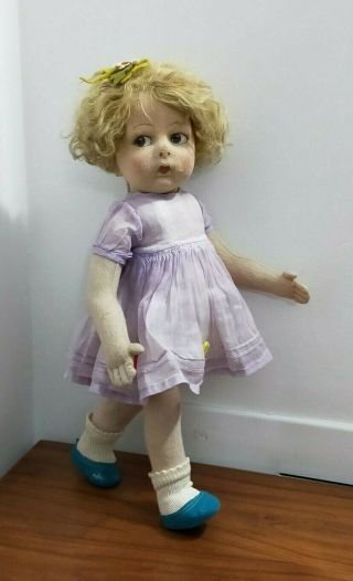 Antique Felt Lenci Doll,  Early 110 Series.