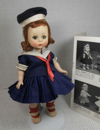 Vintage 1955 Madame Alexander Kins 576 " Sailor Dress " Earliest Version