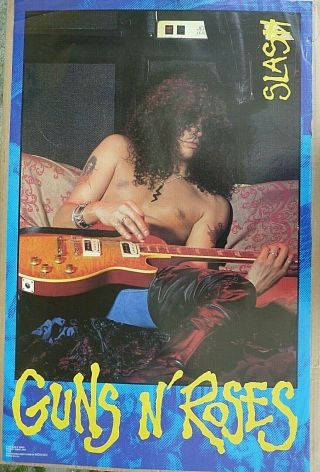 Rare Slash Guns N Roses 1991 Vintage Music Poster