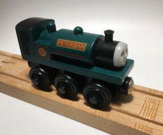 Thomas Wooden Railway Peter Sam 2003 Vintage Adult Owned Train Set Engine Toy