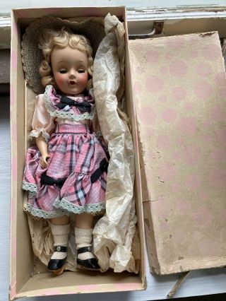 Rare 1920 —sweet Sue — American Character Doll — Blonde Hair & Pink Plaid Dress