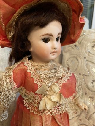 Very Rare Mold 135 15” Belton Sonneberg French Market Antique Bisque Head Doll