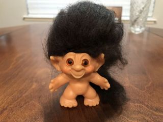 3” Dam Things Vintage 1965 Troll Doll With Tail