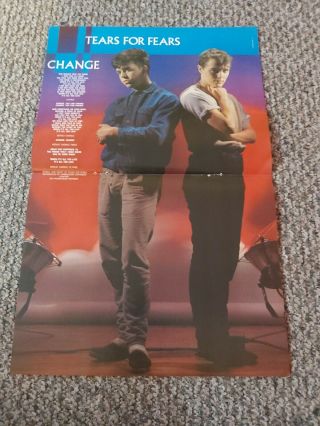 (abc31) Advert/poster 16x11 " Tears For Fears : Change Song Words