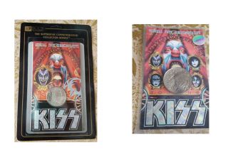 Kiss Psycho Circus Gene Simmons 2 Coins Nickel Silver Rare