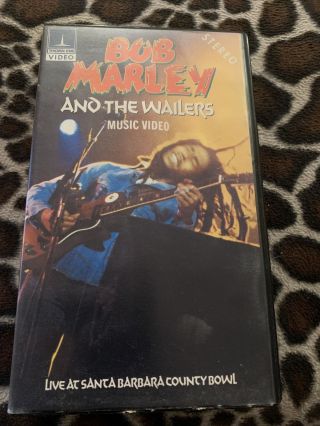 Bob Marley & Wailers: Live At Santa Barbara County Bowl (1981) Vhs Collectible