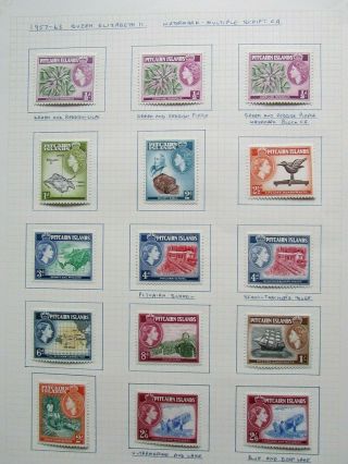Xl4564: Pitcairn Islands Qeii Stamp Set To 2/6d Inc All Shades (1957 - 63)