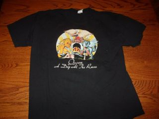 Queen A Day At The Races Concert Tee - Shirt Size Xl Black 2 Sided Authentic