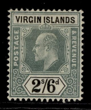 British Virgin Islands Edvii Sg61,  2s 6d Green & Black,  M.  Cat £40.