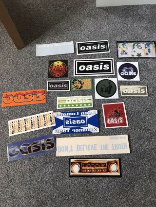 Oasis - 18 X Uk Promo Stickers All Official Rare