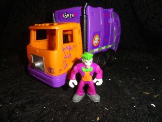 Fisher Price Imaginext Batman Dc Friends Joker W Gotham City Garbage Truck
