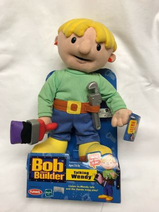 Vtg Bob The Builder 14 " Plush Stuffed Talking Wendy Doll (needs Batteries)