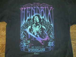 Mens VTG Jimi Hendrix Winterland San Francisco T Shirt Sz.  2XL 2