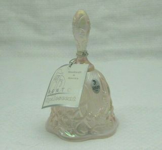 Fenton Pink Iridescent & Opalescent Glass Lily Of The Valley Bell