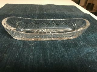 9 5/8 " Waterford Giftware Cut Crystal Celery Dish All Purpose