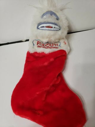 Bumble Abominable Rudolph The Red Nosed Reindeer Gemmy Christmas Stocking Sings