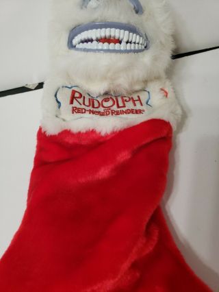Bumble Abominable Rudolph the Red Nosed Reindeer Gemmy Christmas Stocking Sings 3