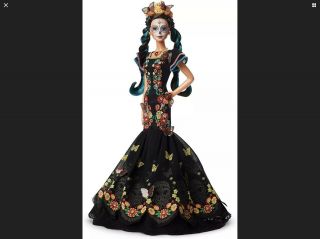 Barbie Dia De Los Muertos Doll 2019 1st Edition Mexican Day Of The Dead