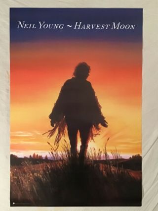 Neil Young 1992 Promo Poster Harvest Moon
