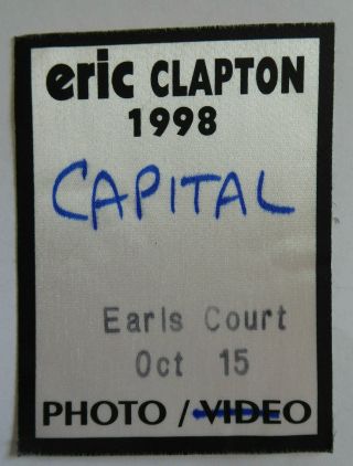 ERIC CLAPTON concert photo pass Earls Court London England 15th October 1998 2