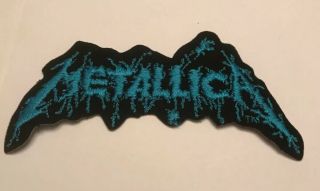 Vintage Music Patch Metallica Blue Heavy Metal Rock And Roll Band Sew Iron On