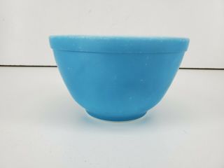 Vintage Pyrex 401 Primary Color Blue Turquoise Small Nesting Mixing Bowl 1.  5 Pt 3